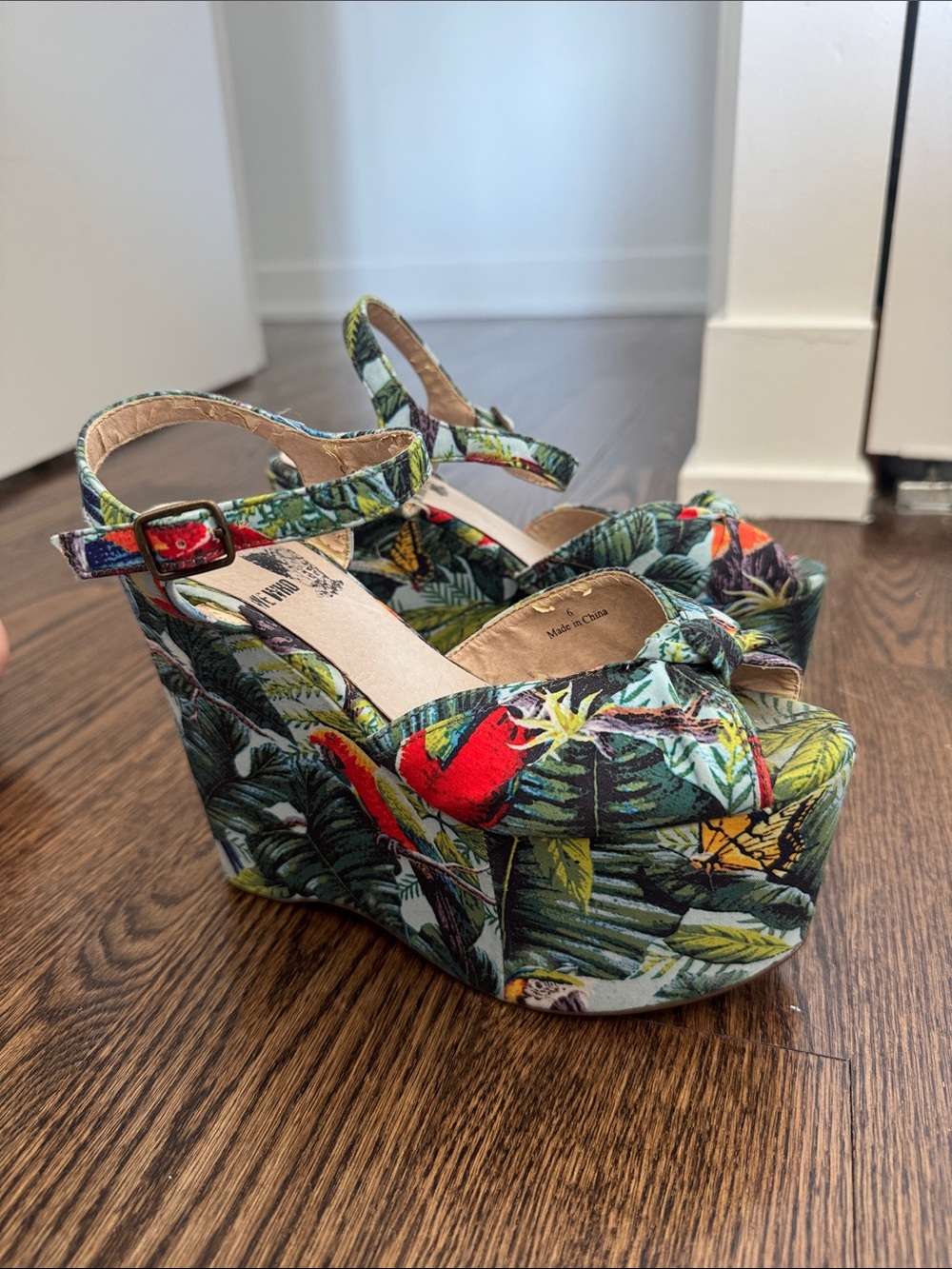 Urban Outfitters x We Who See - Tropical Print Statement Wedges